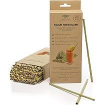 100 Stück Zuckerrohr-Strohhalme – Biologisch Abbaubar, 20 Cm, Für Heiße & Kalte Getränke, Kompostierbar