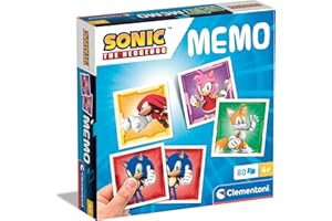 Clementoni Lernspiel Memo Sonic 80 Fliesen - Für Kinder 4-6 Jahre, Hergestellt In Italien 18303