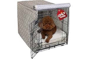 Explore Land Pattern Dog Crate Cover for 54 Inches Wire Cage, Heavy-Duty Polyester 1 2 3 Doors Standard Metal Pet Kennel Enclosure (Vintage Violet)