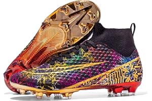 AMLCWZ Fußballschuhe Spike für Männer - High Top Sportliche Wettkampf Trainingsschuhe für Draußen und Hallenfußball - Jungen Jugend Unisex