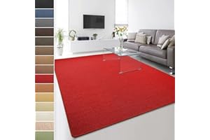 ‎FLOORDIREKT Floordirekt 100% reines Sisal - Sisalteppich - Teppich für Wohnzimmer - Naturfaser - Läufer (Rot, 160 x 230 cm)