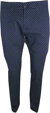 Guy Pantaloni Uomo Slim Fantasia a Pois Blu Cotone Estivi Taglia 46 48 50  52 54 56 (54) : Amazon.it: Abbigliamento