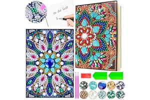 JoyJoyful Bastelset Kinder ab 6 7 8 9 10 Jahre, Geschenke Mädchen 6-12 Jahre, Diamond Painting Kinder Tagebuch Basteln Mädchen 7-8-9 Jahre, Geschenkideen Spielzeug Mandalas Mosaik A5 Notizbuch
