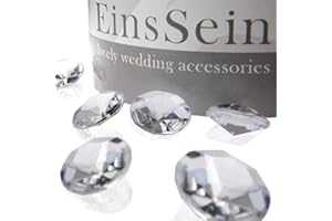 EinsSein® 1000 x kryształki diamentowe 12 mm przezroczyste dekoracja konfetti dekoracja stołu wesele diamenty szkło duże urodziny