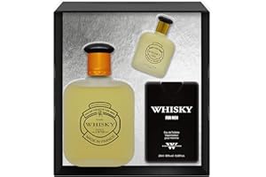 EVAFLORPARIS WHISKY FOR MEN - Gift Box: Eau de Toilette 100 ml + Miniature 7.5 ml + Travel Perfume 20 ml, Set, Perfume Spray, Men Perfume, EVAFLORPARIS - 520 g