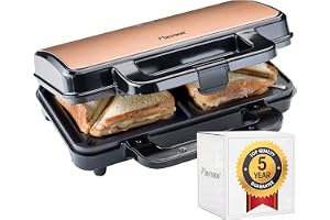 Bestron ASM90XLCO Smörgåsgrill, Metall, Plast, 900 W, Kopparfärgad