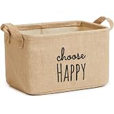 Ocean Home Textile Choose Happy Baskılı Sepet //30x21x18
