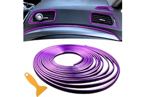 SPURTAR Car Interior Trim Strips - 5M Universal Car Interior Accessories, Car Accessories for women & men, Car Body Filler DIY Flexible Car Trim Strips Car Door Protector Gift for Wife Women Mom (Purple)
