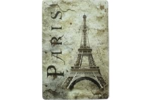 Hioni Paris la torre eiffel - Cartel de Chapa para Pared, diseño Vintage