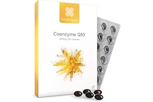 ‎HEALTHSPAN Healthspan Coenzym Q10 200 mg | Zusatz von Vitamin B1 | Energiestoffwechsel | Auf der Basis von Sonnenblumenöl | Vegan | 60 Kapseln