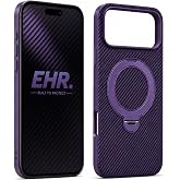 Ehr. iPhone 17 Pro/iPhone 18 Pro ile Uyumlu Magsafe Wireless Şarj &Ouml;zellikli Kamera &Ccedil;ıkıntılı Standlı Carbon İ&ccedil;i Kadife Siliko
