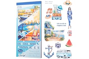 EMBHLITFE Juego de 20 calcomanías para álbumes de recortes, diseño de flores, naturaleza, plantas, adultos, calcomanías estéticas para álbumes de recortes, suministros estéticos para álbumes de recortes