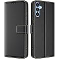 TQIAHF for Samsung Galaxy A35 5G Case Leather Wallet Phone Case Cover with Card Holder Slots Magnetic Flip Case Shockproof Folio Folding Stand Book Style Phone Cover for Samsung Galaxy A35 5G,Black