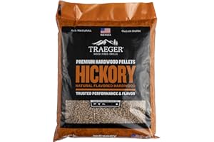Traeger – Granulés en bois d’hickory 100 % naturel pour griller, fumer, cuire, rôtir, braiser et barbecue (9 kg) - PEL319 -