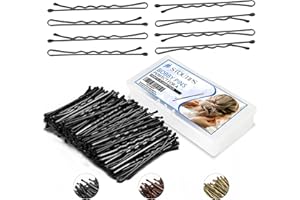 Stoutips 100 Pcs Hair Bobby Pins for Women — 5cm Black Kirby Hair Grips for Thick & Long Hair with Storage Box — Easy to Take Everywhere Long Hair Pins for Women for Hairdressing Makeup Styling