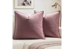 MIULEE Funda de Cojines para Sofá Funda de Almohadas de Terciopelo Suave Almohada Decorativa Moderna Funda Cojin para Sala de Estar Cama Silla Dormitorio 2 Piezas 50x50 cm Mermelada