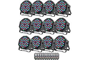 HOLDLAMP 12PCS RGB Focos Par LED con 36 LED, Luz de Escenario con Control DMX y Activación de Sonido, Iluminación de escenarios Par para Fiestas DJ Discoteca Bar