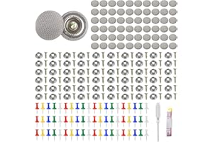 BRELET 60 Paia Vite Per Riparazione Tetto Auto.Pulsante Per Strumento Di Riparazione Tetto Interno Dell'Automobile.Riparazione Rivetti Pulsante A Auto Tetto.Tappezzeria Auto.Puntine Per Cielo Auto (Grigio)