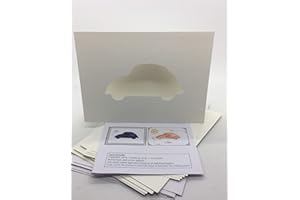 Sattie Iris Folding Card Pack - Car Beetle C5 Size - Makes 4 Cards - DeeCraft