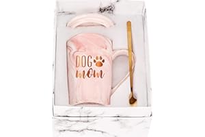 SHENDONG Pies mama kubek pies mama kubek do kawy nowość pies kubek prezenty dla psa dla psa mamy matki miłośników psów urodziny dzień matki prezenty dla psa mamy od córki syna z pudełkiem prezentowym różowy