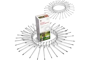 GARDIGO® Ceinture Anti Chats pour Arbre et Tuyaux de Descente Lot de 2; Barrière Anti Animaux Grimpeur; Protection Contre Fouines; pour Circonférence jusqu'à 74 cm; en Acier Inoxydable.