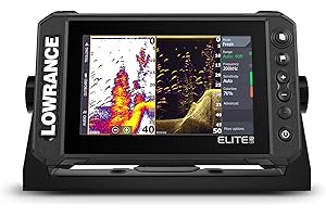 Lowrance Elite FS 7 Fish Finder con trasduttore attivo 3 in 1, precaricato C-MAP Contour+ Grafici