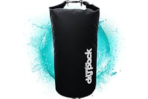 Snappi Co® Dry Pack | Premium Waterproof Dry Bag Backpack | Ideal for Camping, Hiking, Watersports and More | Durable, Lightweight and Versatile… (20 Litre Black)