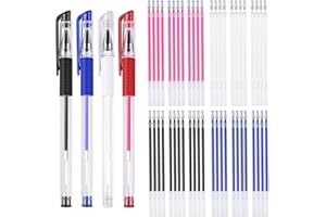 JANYUN 4 Pieces Heat Erasable Pens for Fabric with 28 Refills Fabric Marking Pens Fabric Markers for Quilting Sewing DIY Dressmaking Fabrics Tailors Chalk(32)