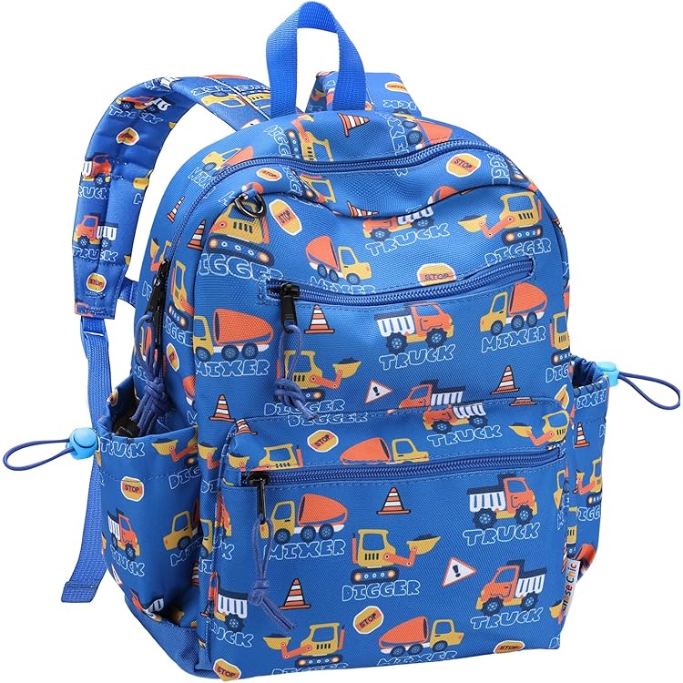 Kasgo Kinderrugzak, lichtgewicht waterbestendige peuterrugzak, schooltas voor jongens en meisjes, voorschoolse boekentas met borstriem, 6-9 jaar oud, Blauwe Raket, 29x12x38 cm, Rugzak