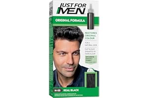 Just for men Original Formula Real Black Hair Dye, Restores Original Colour for a Natural Look H55