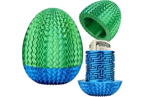 Ruichi Mystery Egg Puzzle Box, Money Puzzle Box for Cash, 3D Maze Gift Box with Hidden Compartment for Cash, Treasures, Reusable Puzzle Gift Box for Birthday, Christmas, Halloween, Easter
