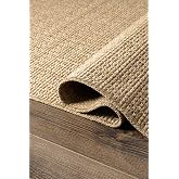 Tiora TI004A Bej J&uuml;t Halı Naturel Sisal &Ouml;rme Hasır Modern Yıkanabilir