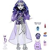 MONSTER HIGH SPECTRA VONDERGEIST Baby Monster High Spectra Vondergeist doll HXH77 with pet ferret Rhuen and accessories