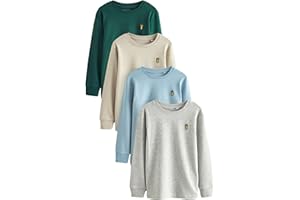 NEXT Niños Pack de 4 Camisetas calentitas de Manga Larga