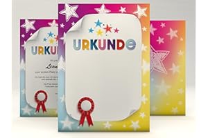 ‎DIRXBUSCHINGER Urkundenpapier "Best Kids" | für Kinder und Jugendliche | für Urkunden Zertifikate | DIN A4 190g/qm | kostenlose Druckvorlagen | certificate paper | Blanko Urkunde (50)