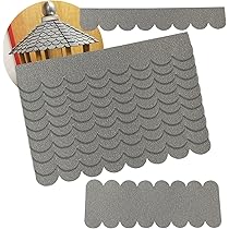 Taicols 21 Stück Dachpappe Für Vogelhaus - Selbstklebende Mini Dachschindeln Grau