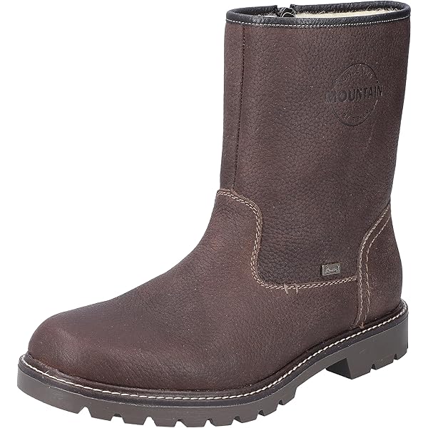 Albatros Gummistiefel Gefüttert Jomos FEETBACK Winter-Stiefel – Lammfell Gefüttert, Reißverschluss, Schwarzes Leder Hüttenschuhe Lammfell Damen