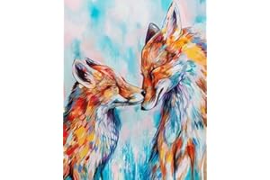 AYIWUE Wolf Diamond Painting Kits for Adults Beginners, Round Full Drill Diamond Painting,5D DIY Animal Diamond Art Kits for Kids, Art Painting for Home Wall Decor (Wolf)