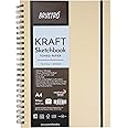 Brustro Toned Paper - Kraft Sketchbook, Wiro Bound, Size A4, 100GSM. (100 Sheets) 200 Pages