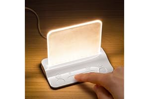 Integral Touch Glow LED Night Lamp with Touch Dimming Control, Bedroom Night Light for Baby, Toddler, Kids, Nursery, Bedside, White Base