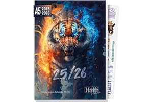 ‎HÄFFT Häfft® Planer 2025/2026 A5 - Softcover Schülerkalender, Schülerplaner, Hausaufgabenheft, Schulplaner "Wild Tiger" - nachhaltig & klimafreundlich