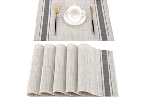 OUME Manteles Individuales de Mesa Lavable Antimanchas Antideslizante Resistente Al Calor PVC Vinilo Salvamanteles Individuales