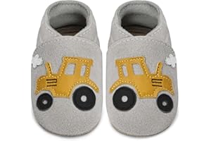 IceUnicorn Chausson Bebe Chaussons Cuir Bébé Cuir Souple Antidérapantes Chaussures Premiers Pas Garçon Fille