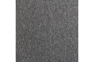 MONSTER SHOP 40 x Carpet Tiles Anthracite Grey 10m2 Heavy Duty Commercial Retail Shop Office Home Domestic Premium Flooring Easy Installation 50cm x 50cm Square Anti Slip