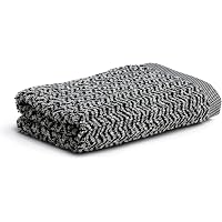 Möve Brooklyn Handtuch 50x100 Cm – Fischgratmuster, Aus 85% Baumwolle, 10% Viskose, 5% Leinen, Farbe: Deep Sea