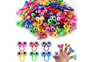 100 stycken handdockor för ögon finger dockor | Plast Okularlampor Barn Finger Leksaker Eyeball Ring Lämplig för Rollspel, Berättande Och Förskoleutbildning