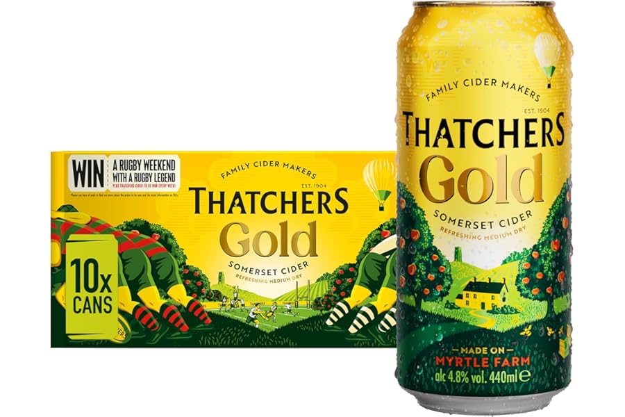 Thatchers Gold - 10 x 440ml Cans, Smooth, Medium-Dry Apple Cider
