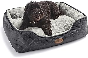 Silentnight Airmax Dog Bed – Medium Dog Pet Bed with Removable and Reversible Cushion, Mesh Sides to Prevent Overheating and Non-Slip Base – Easy Clean Machine Washable – 75 x 58 x 19cm – Medium