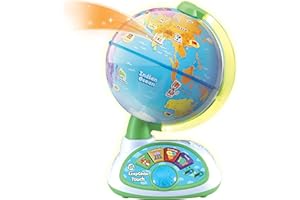 LeapFrog LeapGlobe Touch | Edukacyjny globus edukacyjny dla dzieci, odpowiedni dla chłopców i dziewcząt w wieku 3, 4, 5+ lat, wielokolorowy, 1 opakowanie