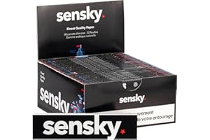 Papier à rouler slim SENSKY x50 carnets - Feuille à rouler slim - Papier à cigarettes long